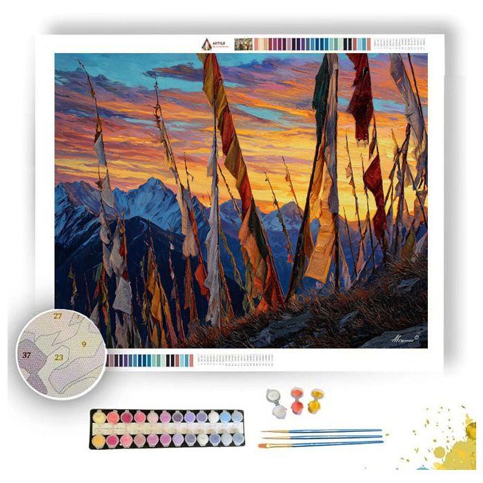 TIBETAN WIND PRAYER - Paint by Numbers Full Kit