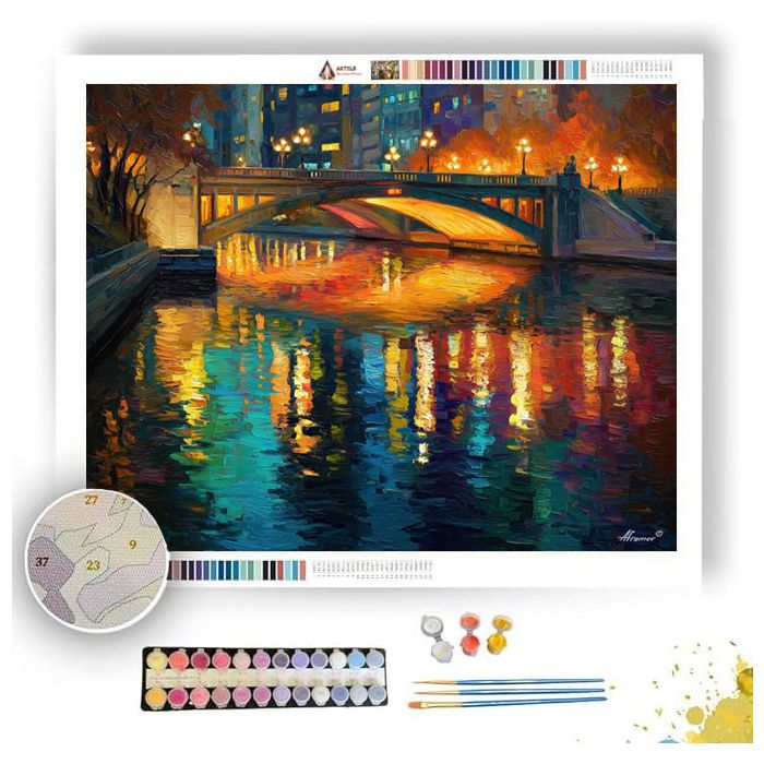 TOKYO RIVER BRIDGE - Paint by Numbers Full Kit