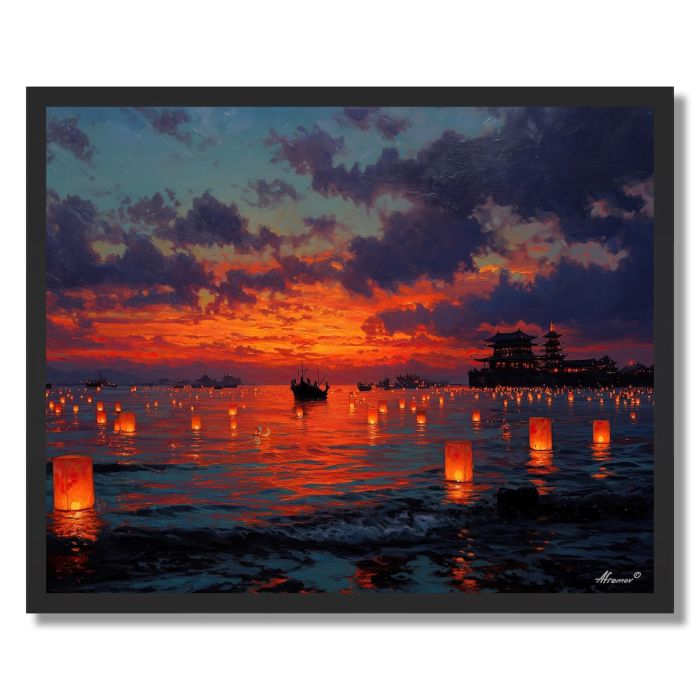 ASIAN HORIZON OF LIGHT - FRAMED