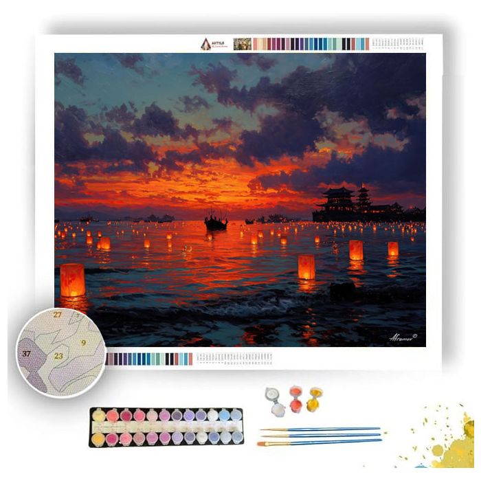 ASIAN HORIZON OF LIGHT - Paint by Numbers Full Kit