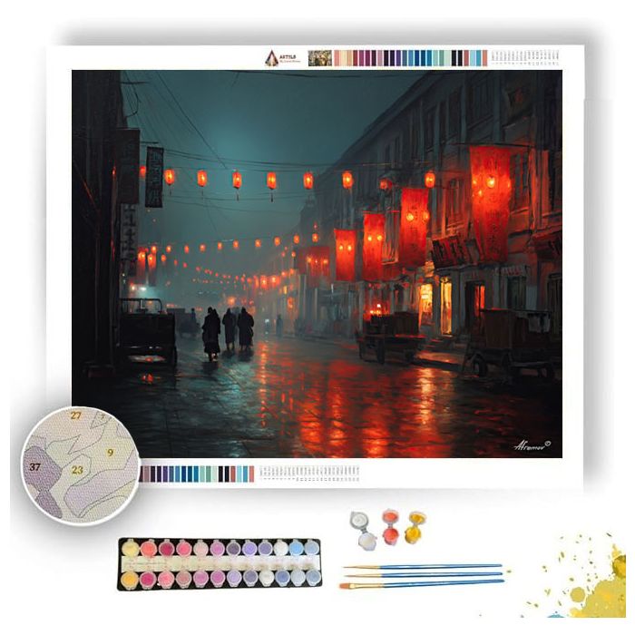 CHINESE SPRING STREETS - Paint by Numbers Full Kit