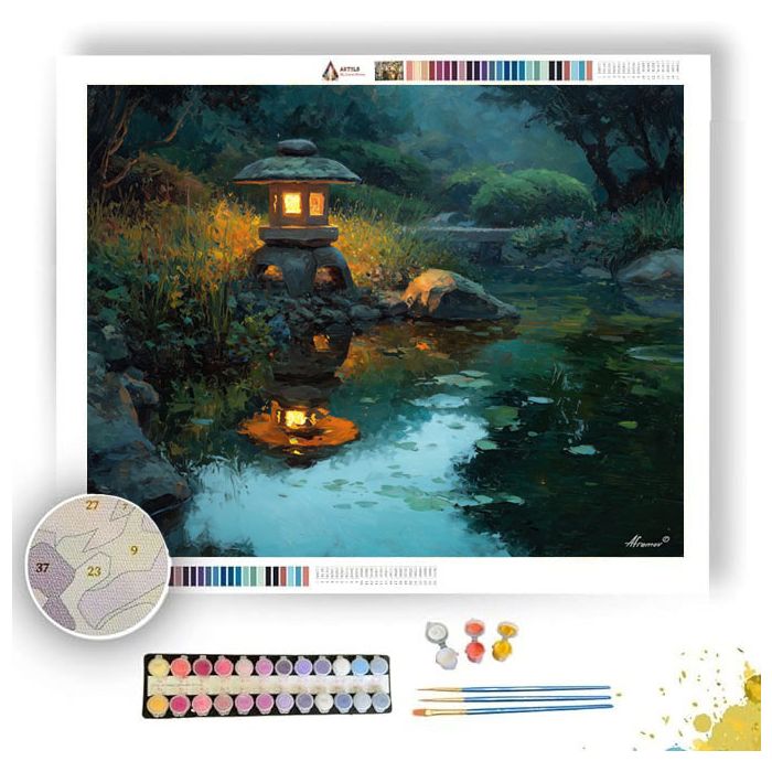 JAPANESE GARDEN MIST - Paint by Numbers Full Kit