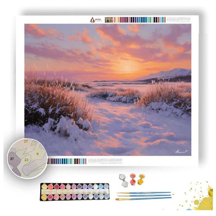 HOKKAIDO WINTER GLOW - Paint by Numbers Full Kit