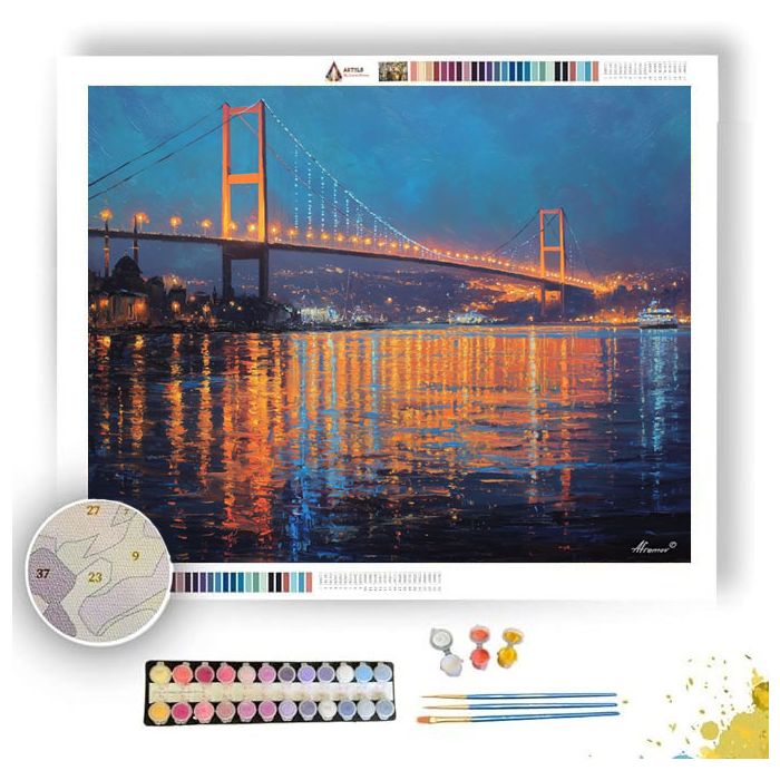 ISTANBUL BRIDGE LIGHT - Paint by Numbers Full Kit