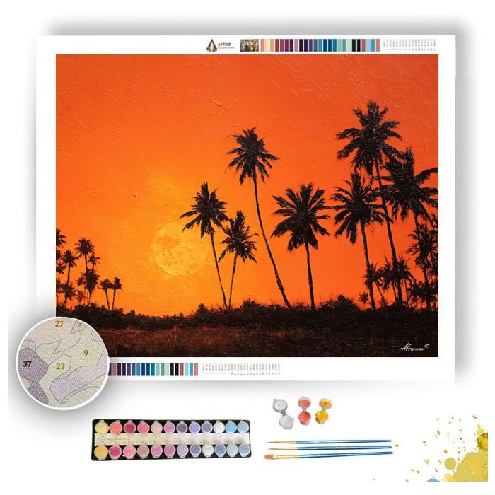 SRI LANKA COAST SUN - Paint by Numbers Full Kit