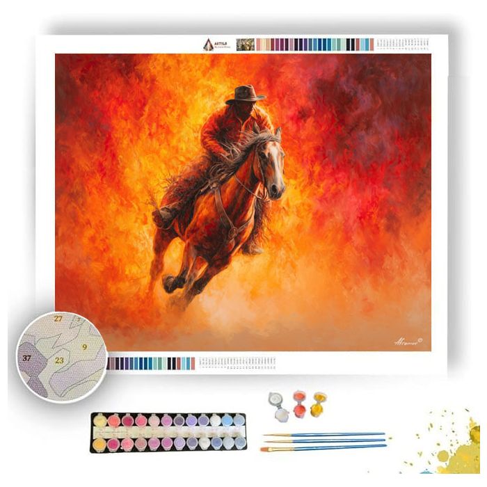 RIDERS CHARGE - Paint by Numbers Full Kit