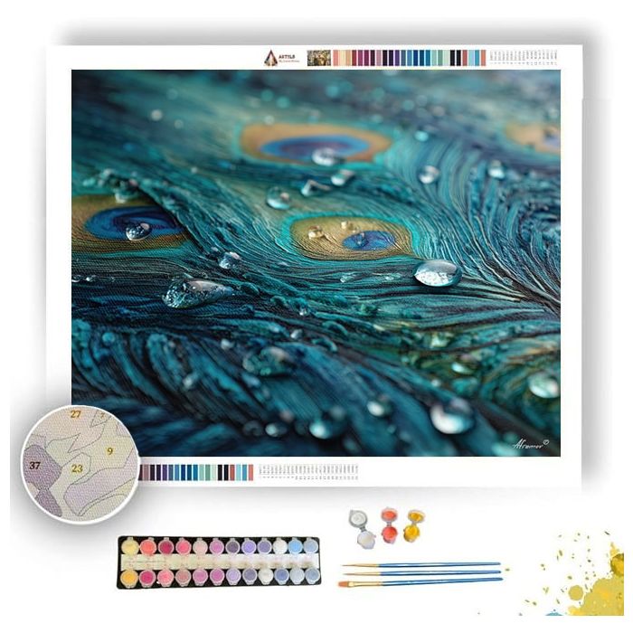 PEACOCK RAIN - Paint by Numbers Full Kit