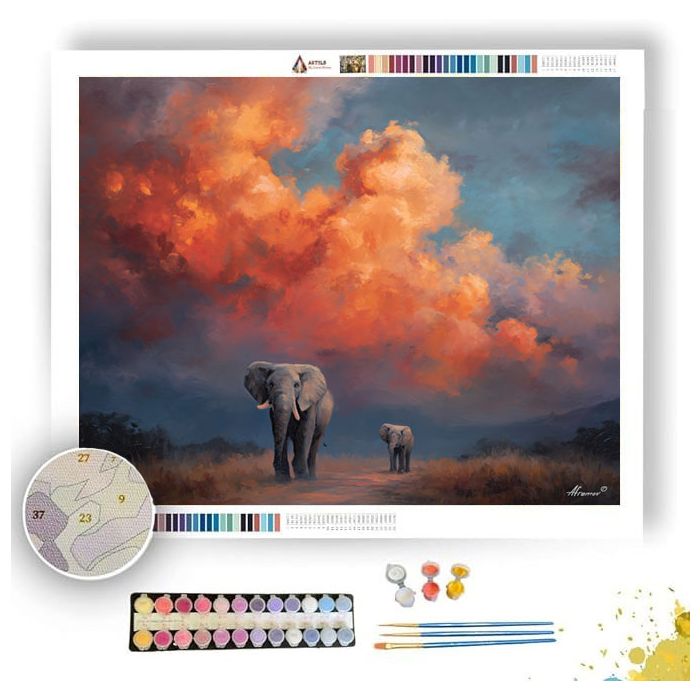 ELEPHANT PATHWAY - Paint by Numbers Full Kit