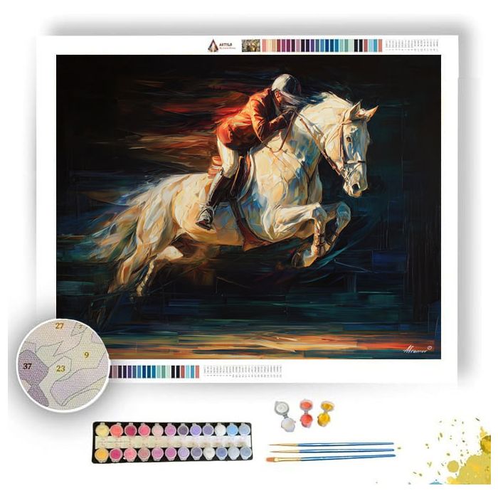 HORSE AND RIDER FLIGHT - Paint by Numbers Full Kit
