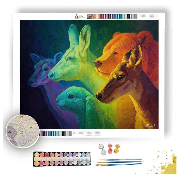 ANIMALS OF LIGHT - Paint by Numbers Full Kit