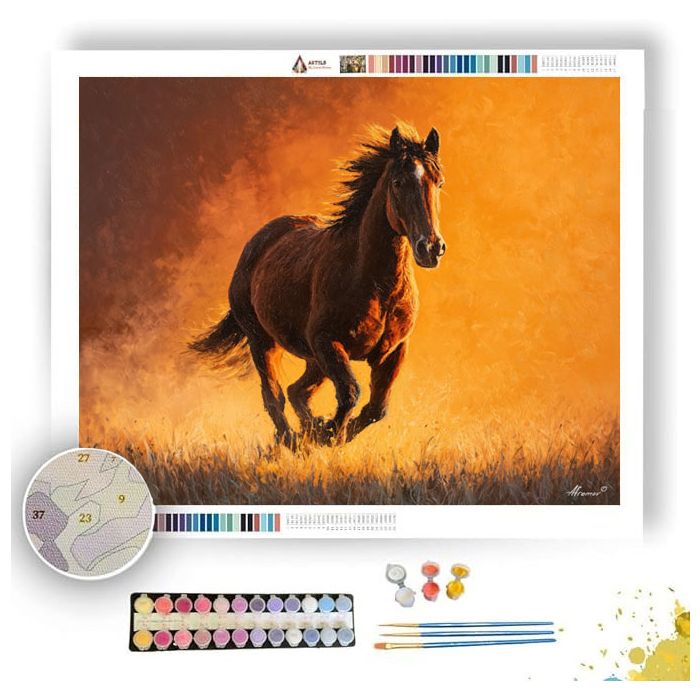 GOLDEN MANE WIND - Paint by Numbers Full Kit