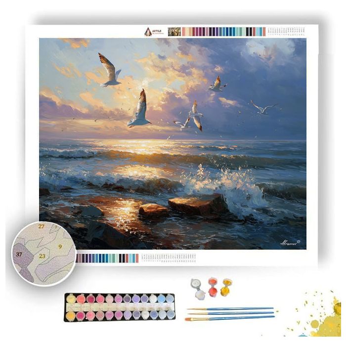 BIRDS OF THE COAST - Paint by Numbers Full Kit