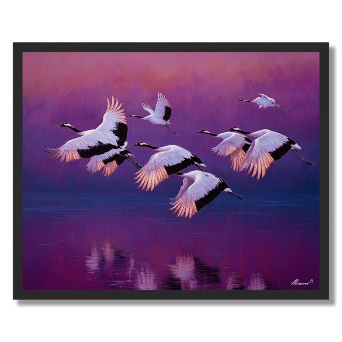 SONG OF THE CRANES - FRAMED