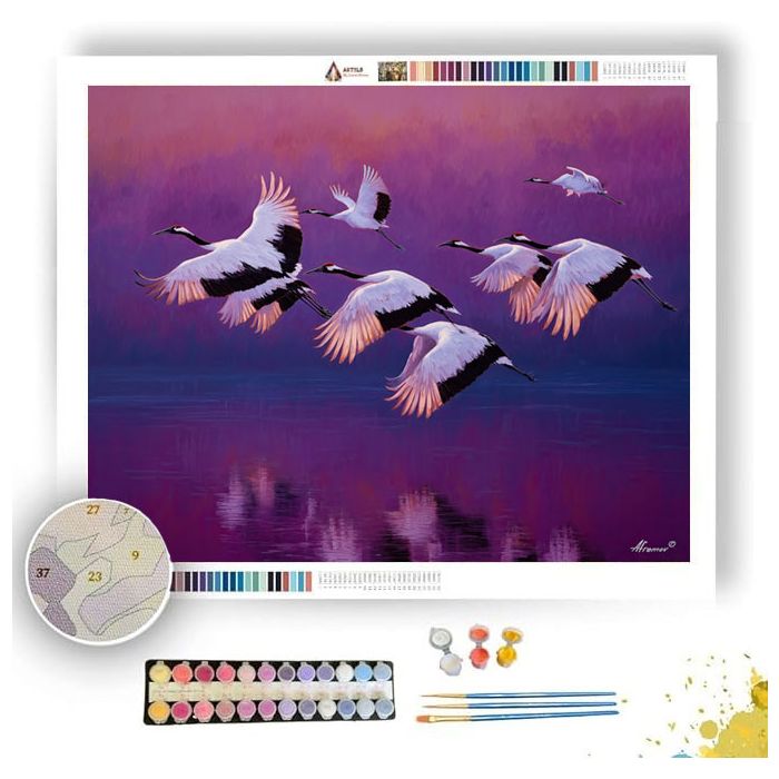 SONG OF THE CRANES - Paint by Numbers Full Kit