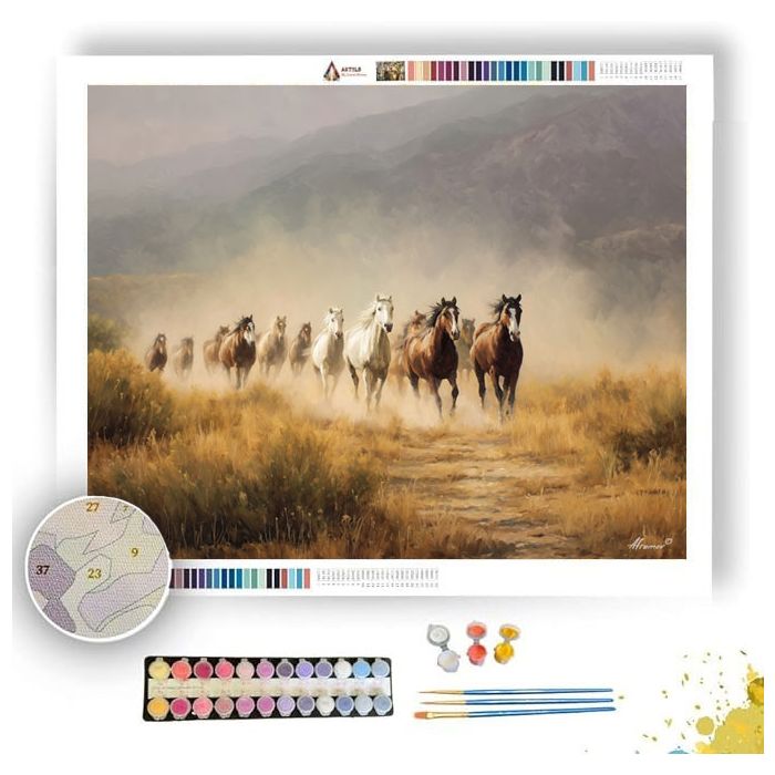 MORNING HERD - Paint by Numbers Full Kit