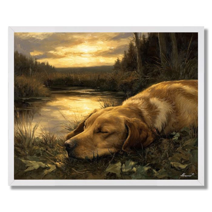 HOUND AT REST - FRAMED