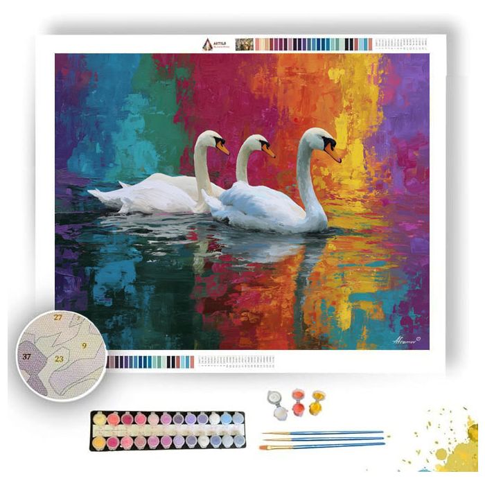 CANAL SWANS - Paint by Numbers Full Kit