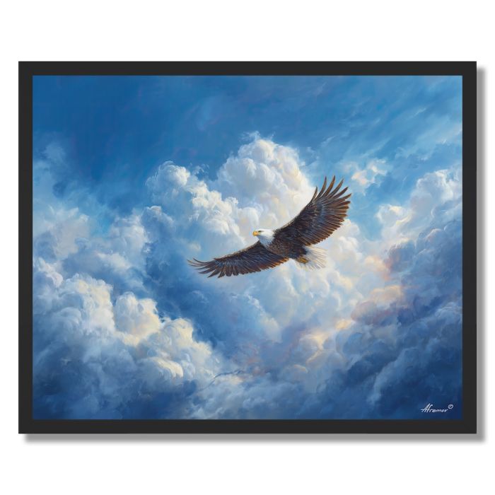 EAGLE IN THE CLOUDS - FRAMED