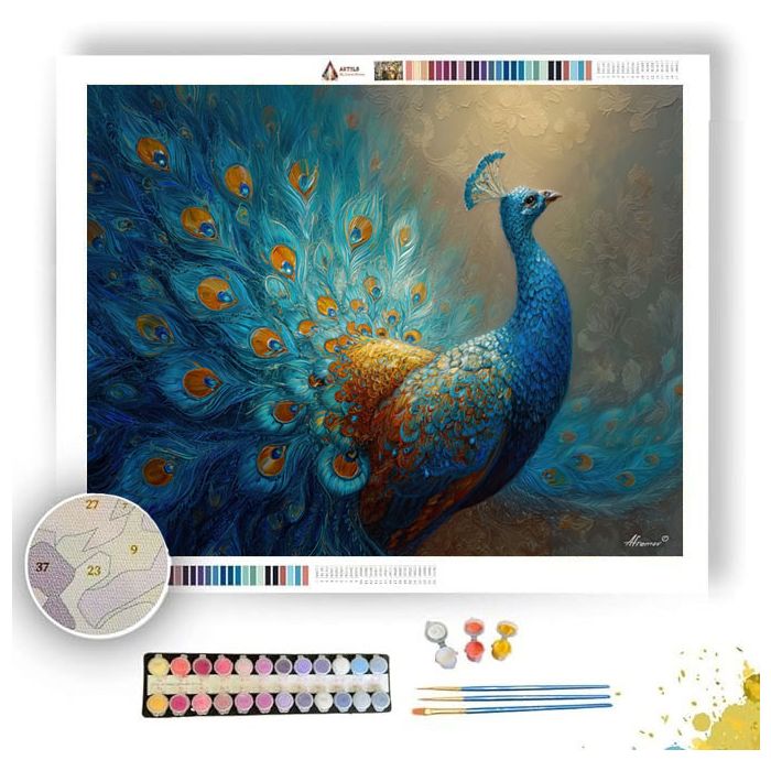 PEACOCK HORIZON - Paint by Numbers Full Kit
