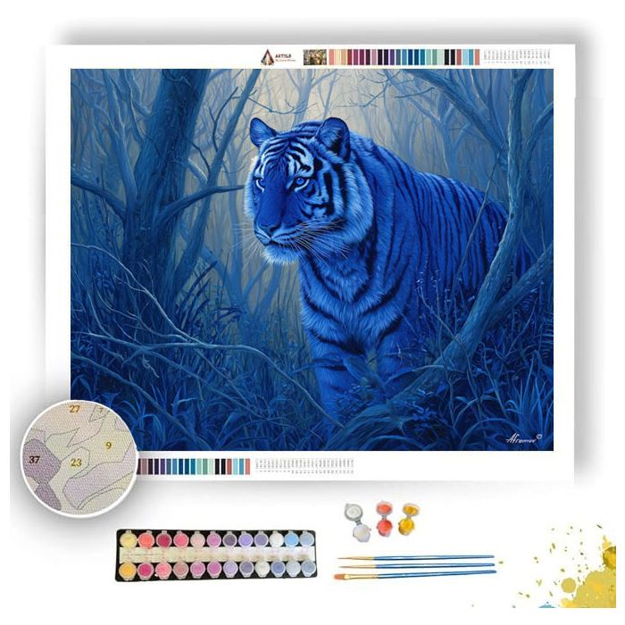 BLUE TIGER SPIRIT - Paint by Numbers Full Kit