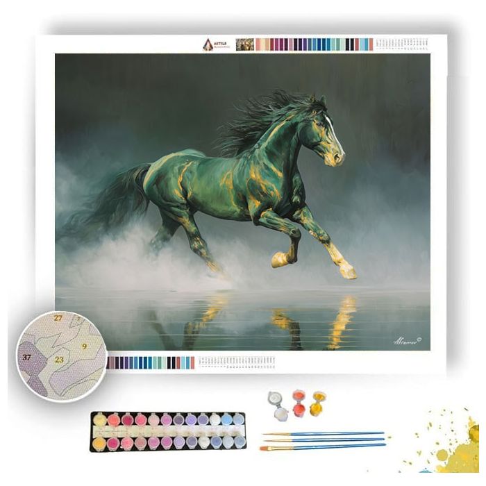 EMERALD STALLION - Paint by Numbers Full Kit