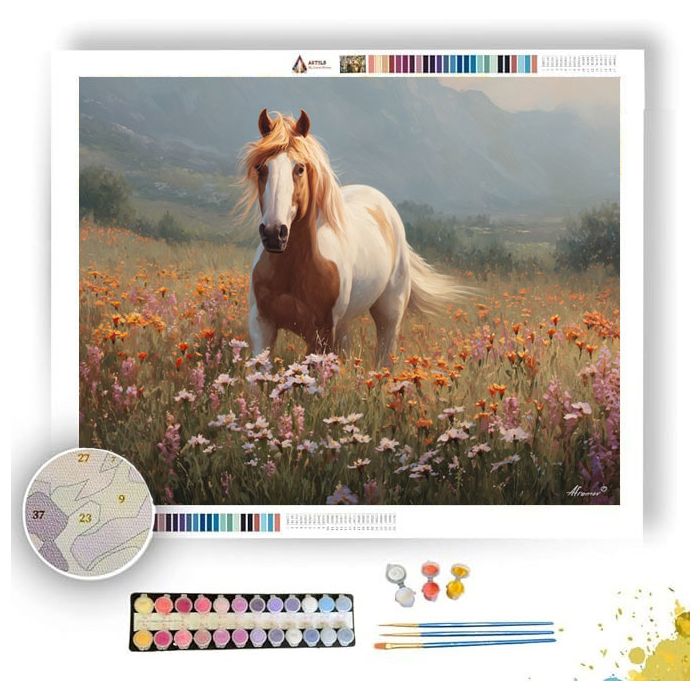 WILDFLOWER STALLION - Paint by Numbers Full Kit