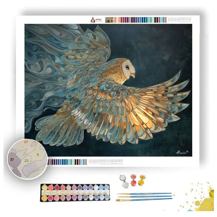 OWL NIGHT FLIGHT - Paint by Numbers Full Kit