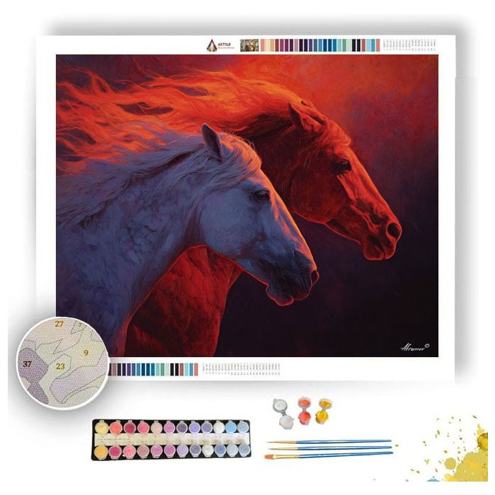 HORSES OF LIGHT - Paint by Numbers Full Kit