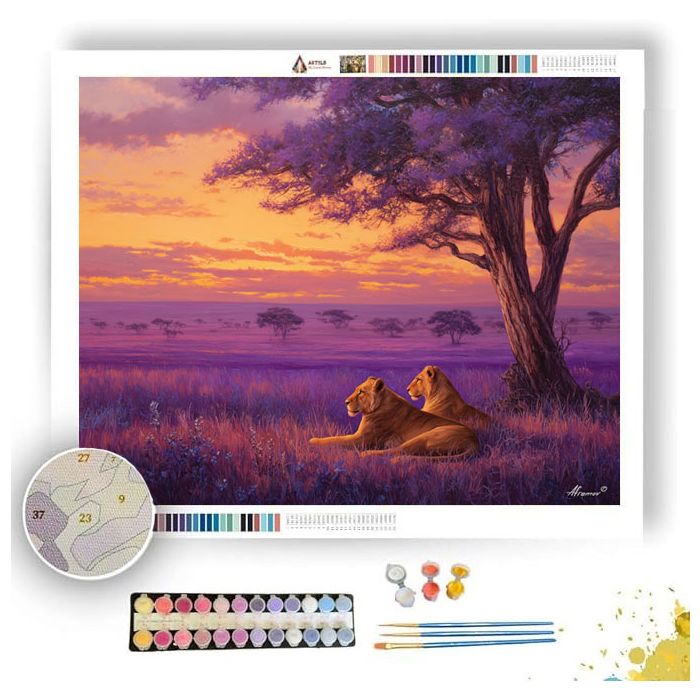 SONG OF THE SAVANNAH - Paint by Numbers Full Kit