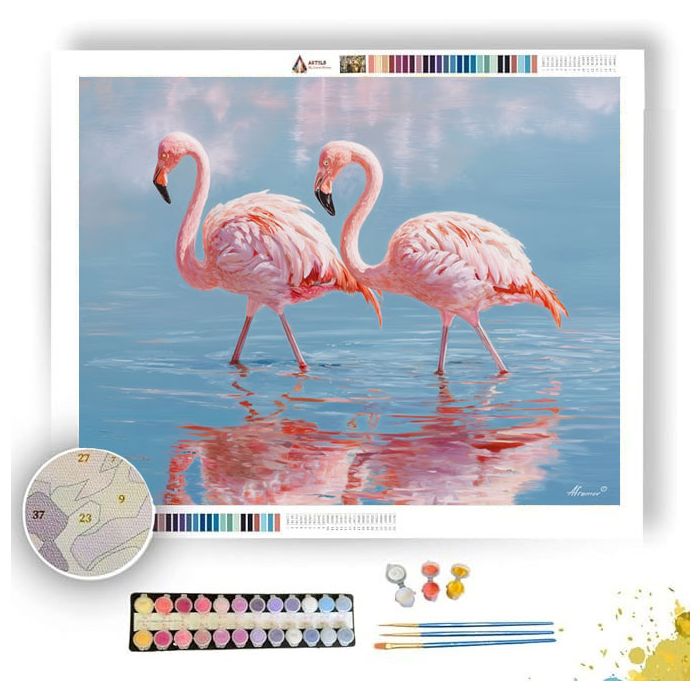 SONG OF FLAMINGOS - Paint by Numbers Full Kit