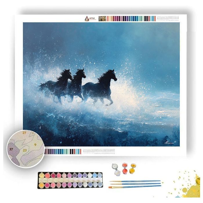 HORSES OF THE SEA - Paint by Numbers Full Kit
