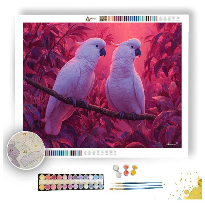 MORNING COCKATOOS - Paint by Numbers Full Kit