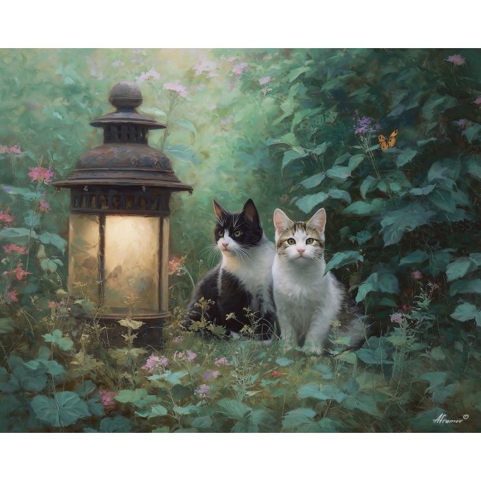 CATS IN THE GARDEN