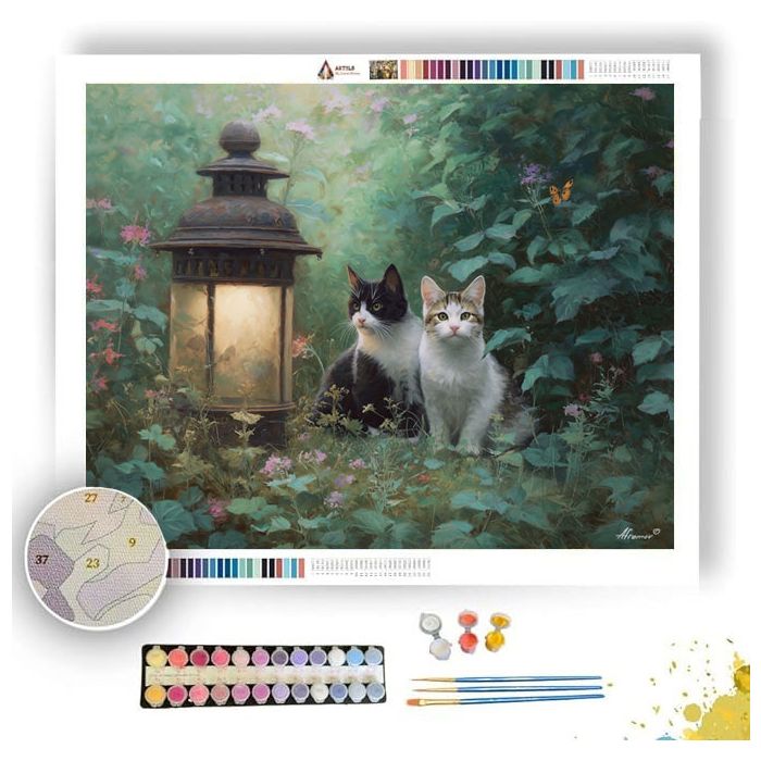 CATS IN THE GARDEN - Paint by Numbers Full Kit