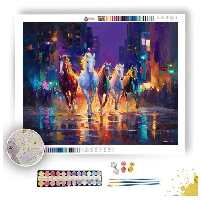 FESTIVAL HORSES - Paint by Numbers Full Kit