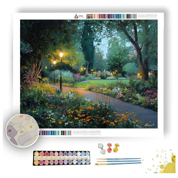 CHRISTCHURCH GARDEN EVENING - Paint by Numbers Full Kit