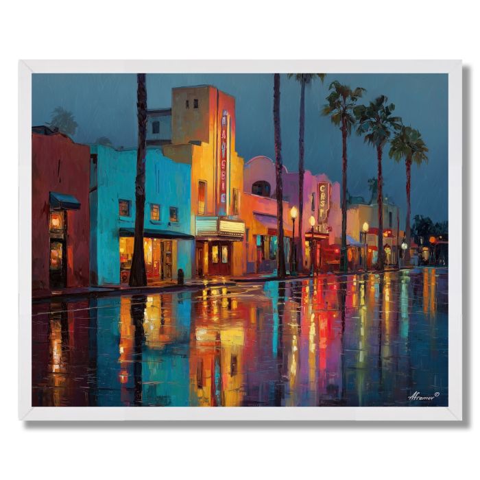 NAPIER ART DECO GLOW - FRAMED