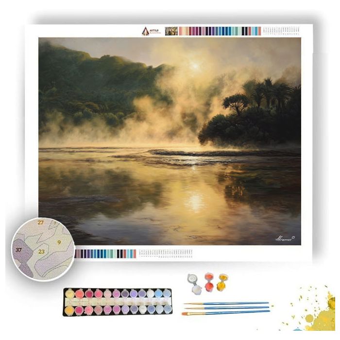 ROTORUA STEAM MORNING - Paint by Numbers Full Kit