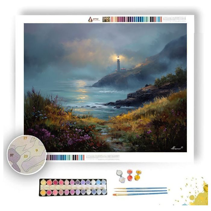 DUNEDIN LIGHTHOUSE HILL - Paint by Numbers Full Kit