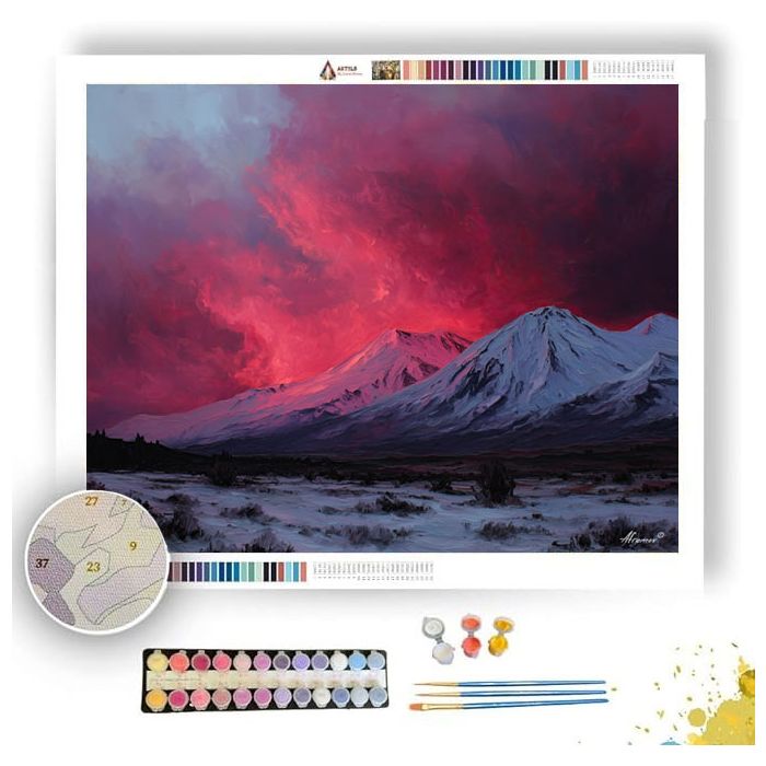 TONGARIRO FIRE SKY - Paint by Numbers Full Kit