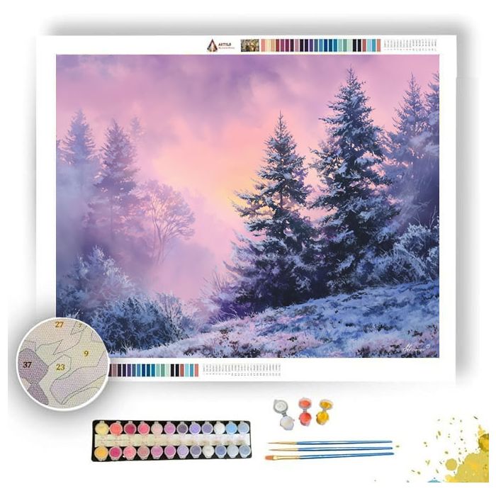 FIRST SNOW MORNING - Paint by Numbers Full Kit
