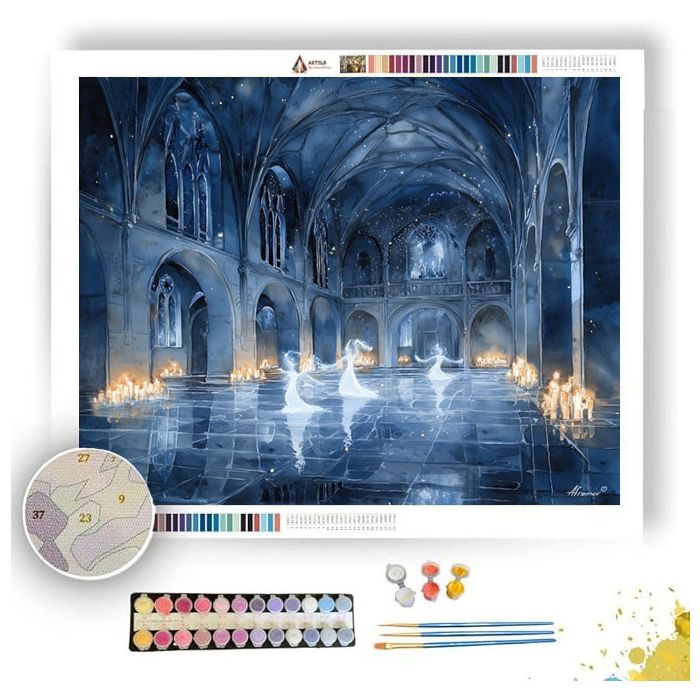 GHOSTLY BALLROOM - Paint by Numbers Full Kit