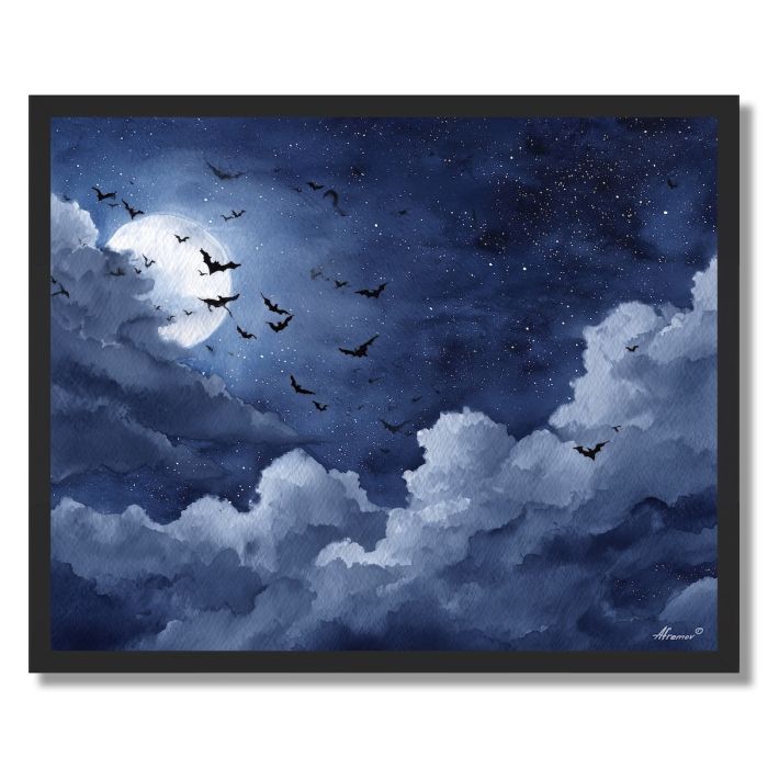 HALLOWEEN NIGHT SKY - FRAMED
