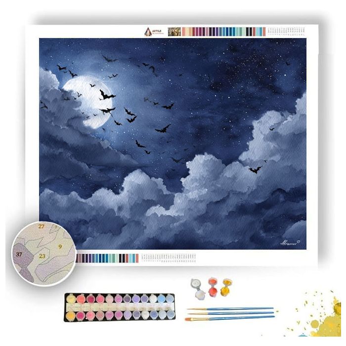 HALLOWEEN NIGHT SKY - Paint by Numbers Full Kit