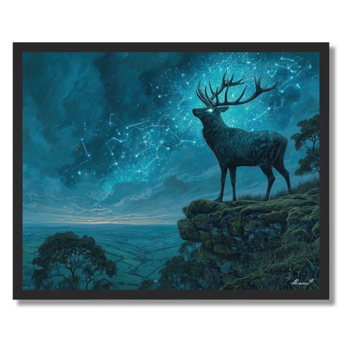 THE NIGHT STAG - FRAMED