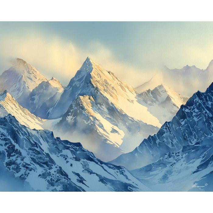 SNOWY MOUNTAIN MORNING