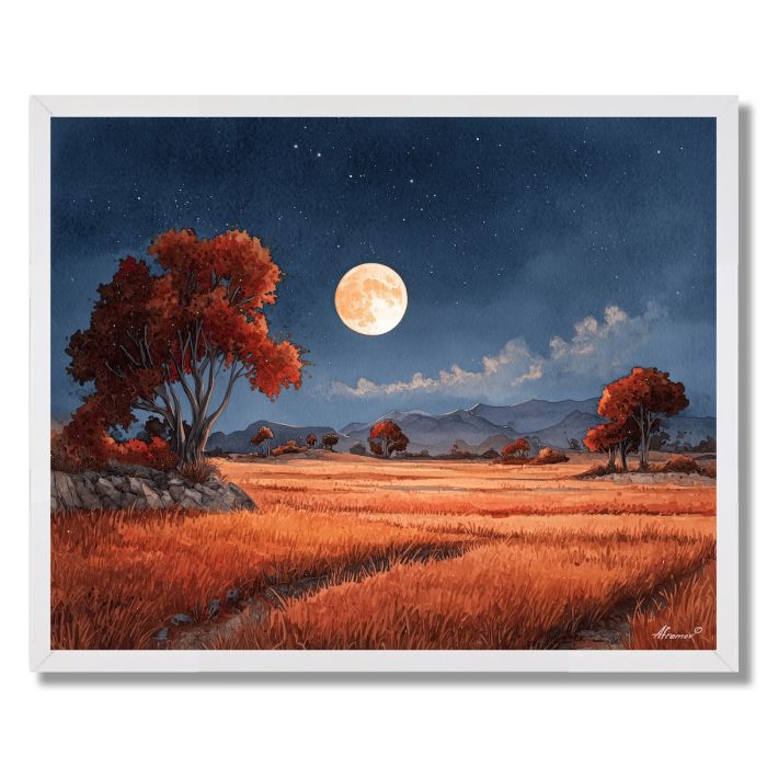 HARVEST MOONLIGHT - FRAMED