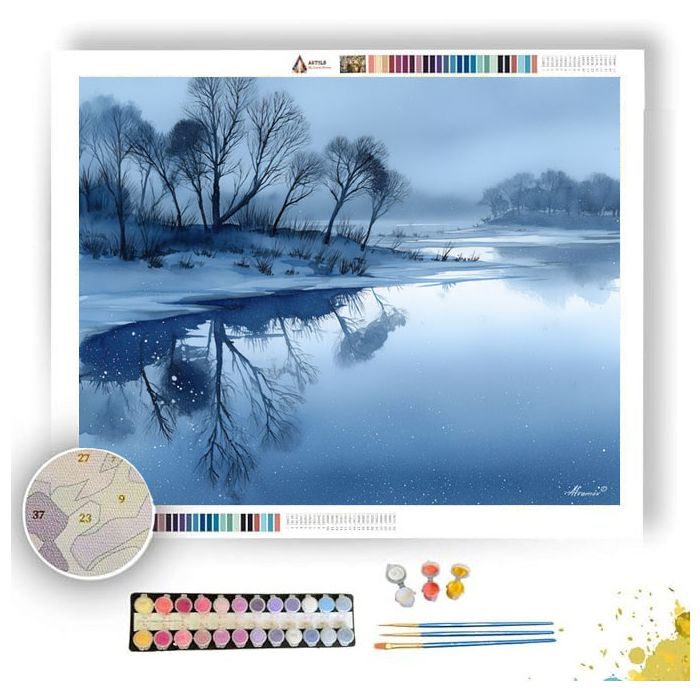ICY LAKE REFLECTION - Paint by Numbers Full Kit
