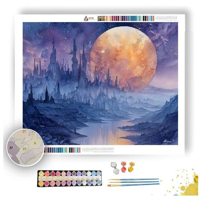 THE SHATTERED MOON - Paint by Numbers Full Kit