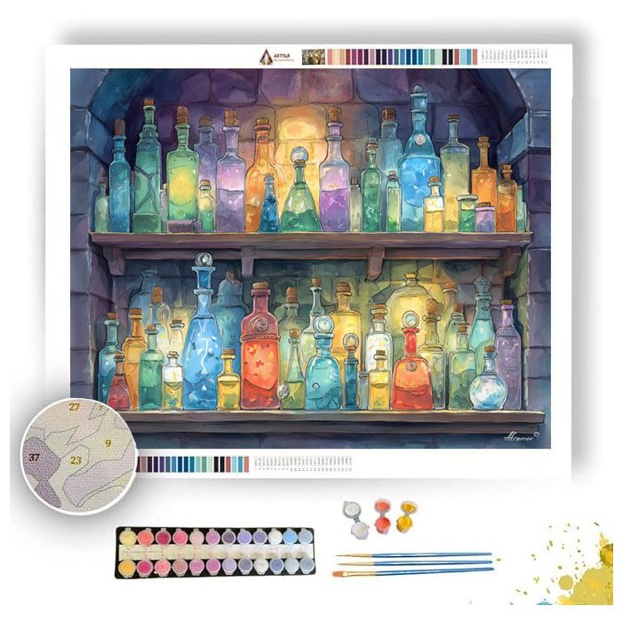 GLOWING POTION ROOM - Paint by Numbers Full Kit